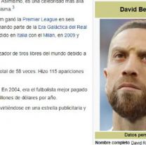 El "Papu" Gómez o David Beckham: Wikipedia se suma al chiste del momento