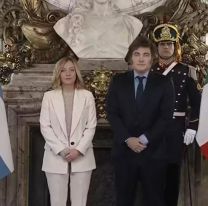 Así fue la llegada de Giorgia Meloni a la Casa Rosada para reunirse con Milei